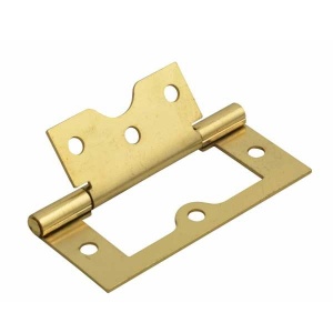 2 & 1/2'' Flush Hinges Electroplated Brass Pair